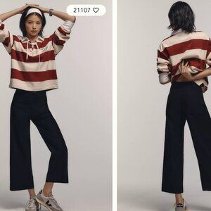Anthropologie Maeve The Colette Cropped Wide-Leg Pants
